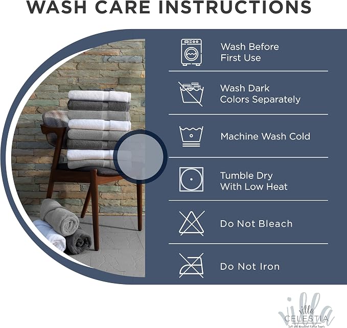100% Cotton Wash Cloth for face & Body Set of 6, Sustainable, Highly Absorbent - Image 5