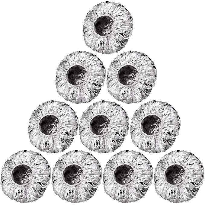 12 Pieces Deep Conditioning Caps Aluminum Foil Reusable Hair Processing Hair - Image 7