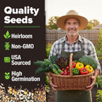 HOME GROWN 10 Variety Survival Seed Vault 2000+ USA Grown Heirloom Non-GMO - Image 2