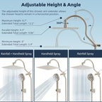 Hibbent 12'' All Metal CUPC Certified Shower Head, High Pressure Rainfall - Image 6