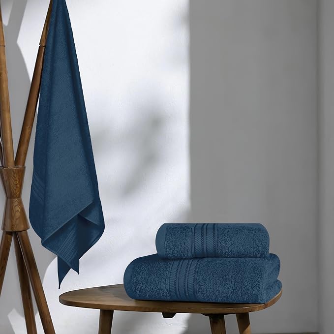 BOUTIQUO Ultra Soft 3 Pack Cotton Towel Set, Contains a Bath Towels 28x55 inch - Image 4