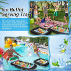 Leitee 4 Pcs Inflatable Ice Serving Bars Buffet Serving Tray Drink Cooler - Image 3