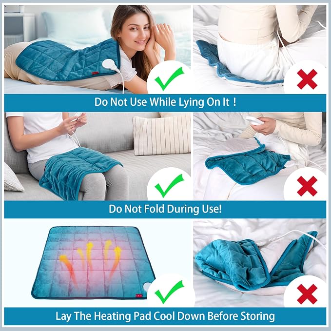 Comfytemp Weighted Heating Pad for Back & Period, Birthday Gifts for Women Men - Image 9
