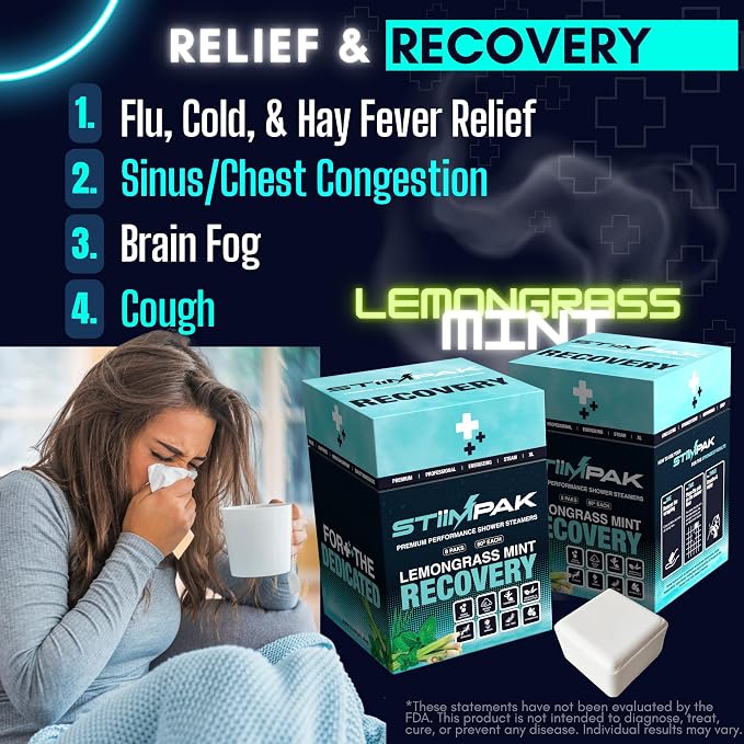 Shower Steamers for Sinus Relief | Recovery | XXL 80g Cold & Flu, Post-Workout - Image 4