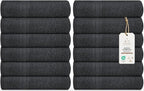 Medium Bath Towels Bulk Set of 12 – 100% Cotton Terry – 24" x 48" – Quick Dry by ASTILTEXCottonTowels