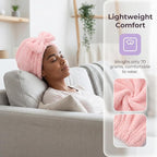 Microfiber Hair Drying Cap, Super Absorbent Hair Turban - Image 3
