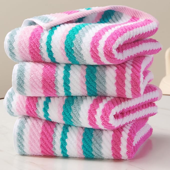 VOOVA & MOVAS Cotton Hand Towels Set of 4, Soft & Absobent & Lightweight by VOOVAMOVAS