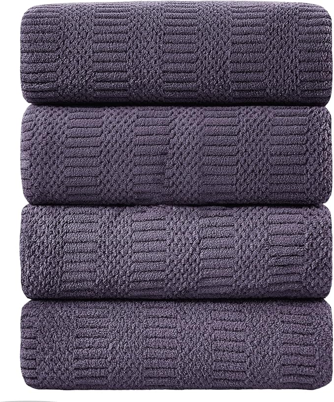 Ycosy 4 Pack Extra Large Microfiber Bath Towels Set, 35x70 inches, Less Lint by Ycosy