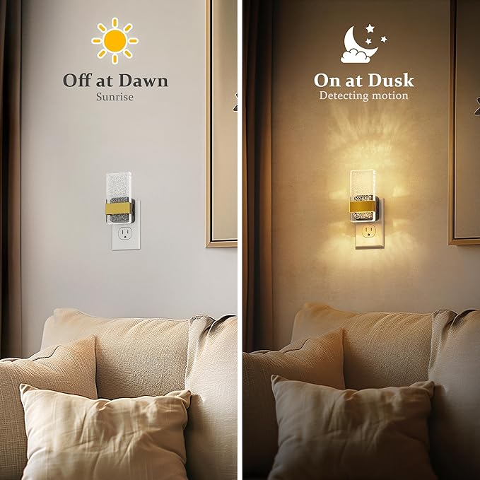JandCase Night Lights Plug into Wall, Dusk to Dawn Sensor, 3000K Soft White LED - Image 3