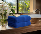 Avalon Towels Blue Bath Towels Set of 4 pcs, 100% Cotton Towel Absorbent and - Image 3