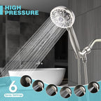 JDO Shower Head with Handheld, High Pressure Handheld Shower Head 6 Settings - Image 2