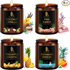 Scented Candles Set, 4 Pack Soy Candles by DLDREAMYDEWLA