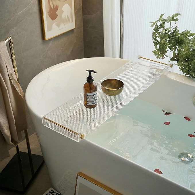 Bathtub Caddy Tray for Luxury Bathroom Bath tub Table Caddy Tray Shelf for - Image 7