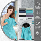 4 Piece Extra Large Bath Towel 35"x70" Oversized Bath Sheet Bath Towel Set - Image 8