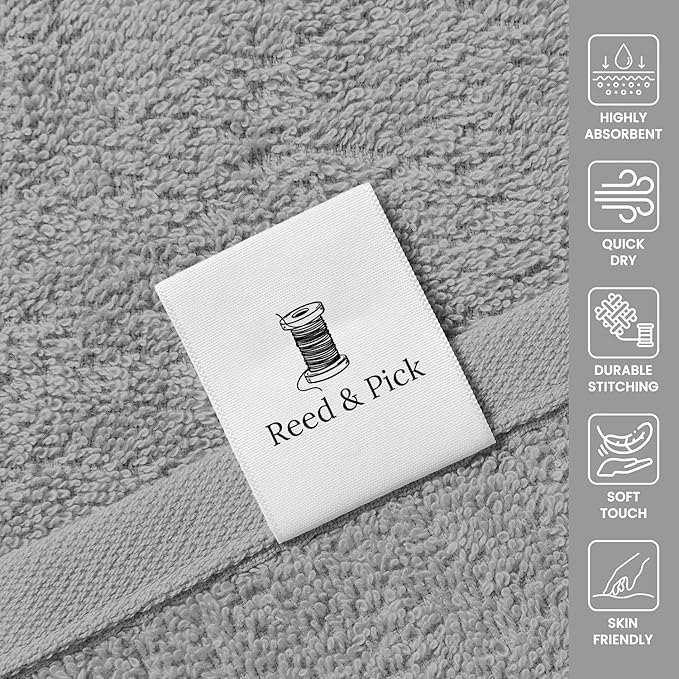 Reed&Pick Hand Towels Grey Economy Towels Salon Towels - Image 4