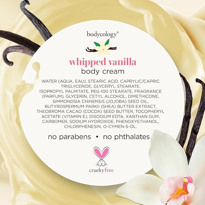 Bodycology Shea Butter Body Cream, Whipped Vanilla, 8 oz - Image 7