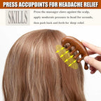 Wooden Scalp Massager for Scalp Gua sha, Massage Comb, Wooden Head Massager - Image 5