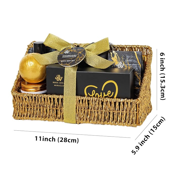 32 Pcs Mother's Day Gift for Mom, Charcoal Bath & Body Gift Basket Set for - Image 8