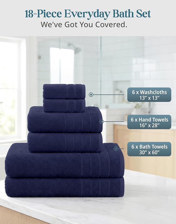 Casa Platino Luxury Cotton Bath Towel Set - Image 3