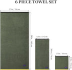 REDKISS 6 Piece Luxury Bath Towel Set, 2 Bath Towels, 2 Hand Towels, 2 - Image 3