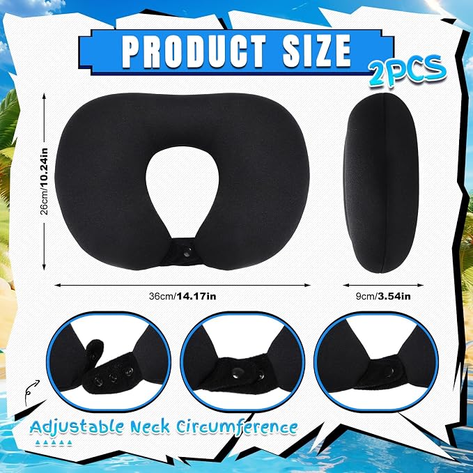 Sieral 2 Pack Neoprene Swim Collar Float, 14.2 x 10.2 x 3.5 Inch Non-Inflatable - Image 2