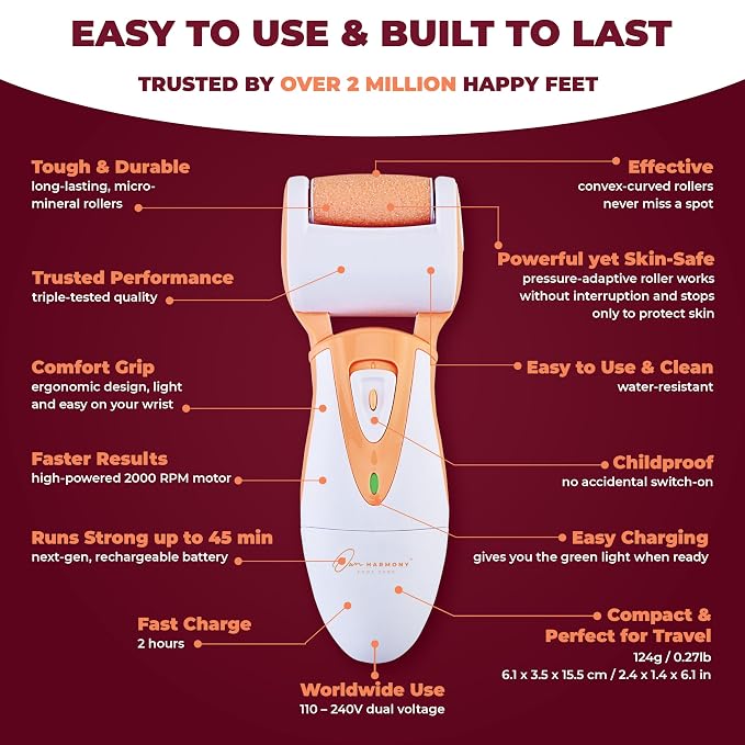 Rechargeable Callus Remover for Feet: Professional Electric Feet Sander for - Image 4