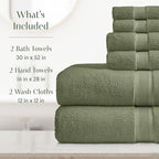 Springtree Home Luxury Viscose from Bamboo Bath Towel Set 6 Piece Set | 35% - Image 2