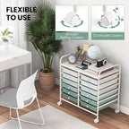 Giantex 12 Drawers Rolling Cart, Mobile Storage Drawer Cart, Classroom - Image 7