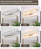 Brushed Nickel LED Bathroom Vanity Light, 24.4 Inch 15W Modern Dimmable - Image 2