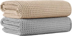 MICROFI New Microfiber Waffle Bath Towels, 2 Pieces, Fast Drying, Lint Free 430 by Unknown