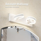 LED Bathroom Light Fixtures, 15inch White Vanity Lights, Modern 2 Light Acrylic - Image 4