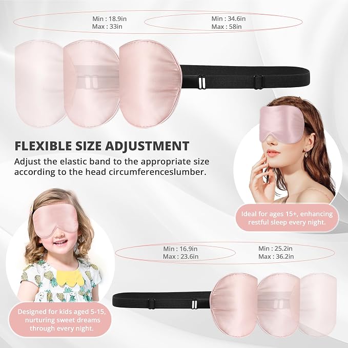 Silk Sleep Mask Eye Cover, 100% Real Natural Eye Mask - Image 2