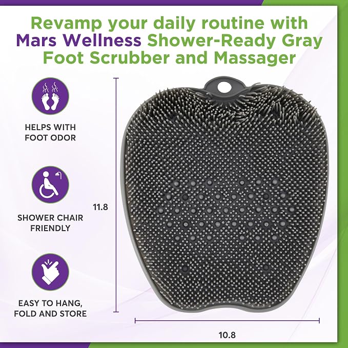 MARS WELLNESS Shower Foot Scrubber and Massager - Image 3