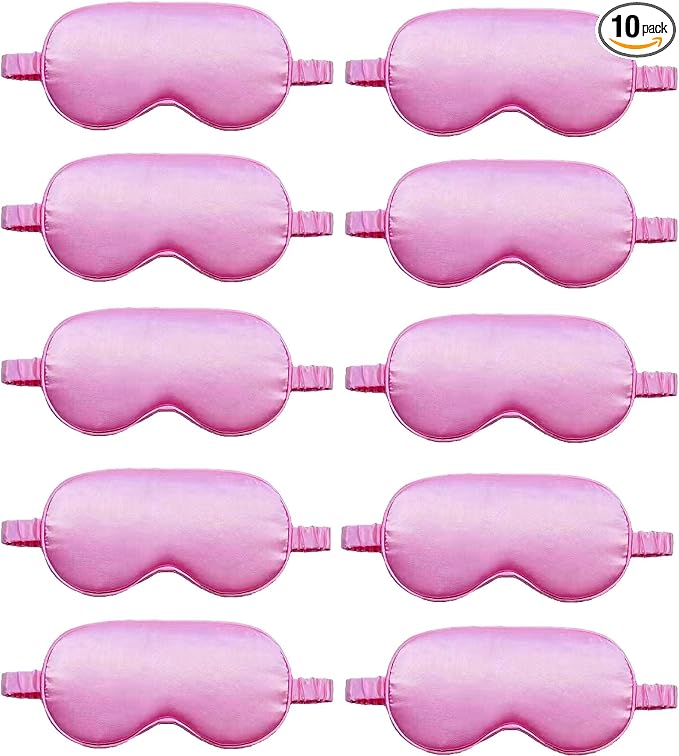10 Pack Sleep Mask, Silk Eye Mask, by QISEQIRO