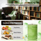 4 Pack Candied Citrus Scented Pillar Candles, Natural Essential Oils, 60H Long - Image 9