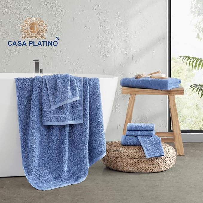 Casa Platino Cotton Bath Towel 8 Piece Set - Image 6