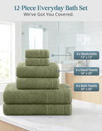 Casa Platino 100% Luxury Bath Towel Pack of 12 - Image 3