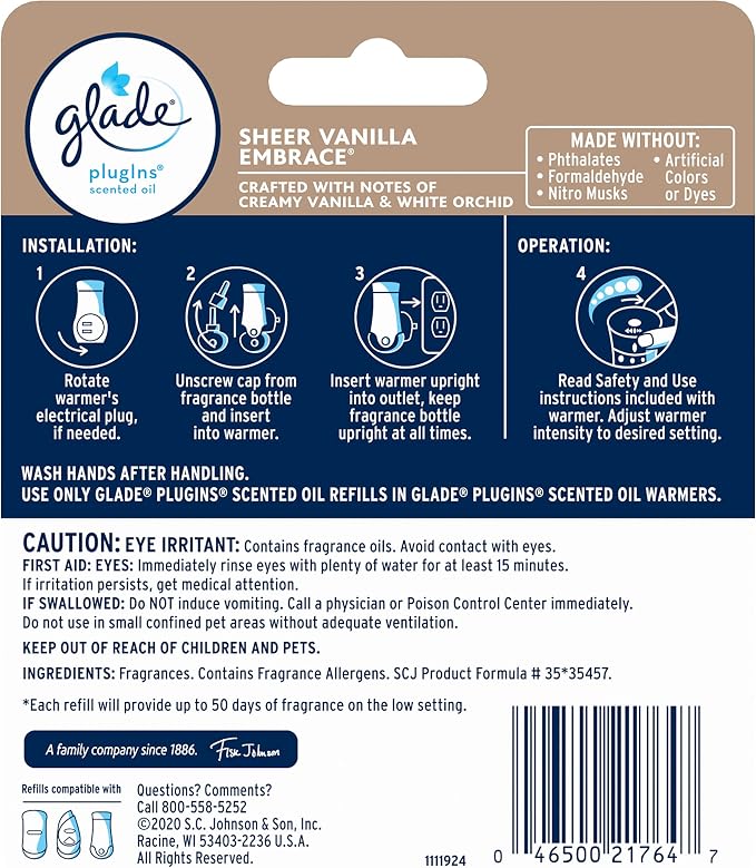 Glade PlugIns Refills Air Freshener, Scented and Essential Oils - Image 2