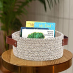 ABenkle Small Storage Basket, Mini Cotton Rope Storage Bin, Cute Tiny Shelf - Image 3
