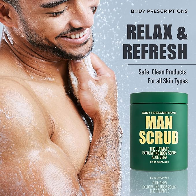 Body Prescriptions Men’s Exfoliating Body Scrub – Ultimate Skin Cleansing Wash - Image 2
