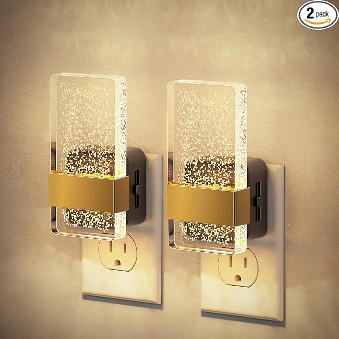 JandCase Night Lights Plug into Wall, Dusk to Dawn Sensor, 3000K Soft White LED by JandCase