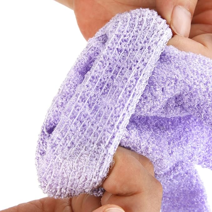 Exfoliating Shower Bath Gloves【4 Pair】 Double Side Durable Nylon Shower Gloves - Image 6