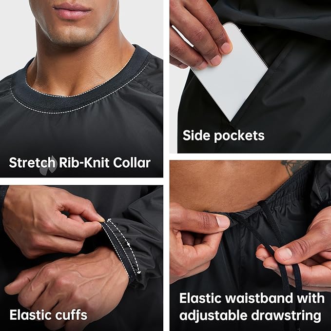 HOTSUIT Men Sauna Suit Sweat Suits Durable Gym Exercise Workout Jacket - Image 4