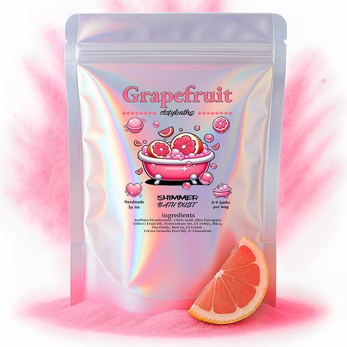 Pink Grapefruit Shimmer Bath Bomb in A Bag by Unknown