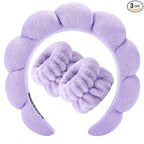 Zkptops Spa Headband for Washing Face Wristband Set Sponge Makeup Skincare by ZKPTOPS