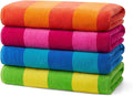 Kaufman - Soft Oversized Beach Towels in Bulk | 29" x 58" Velour Striped Towel by BENKAUFMANSALESCO