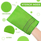 Tatuo 12 Pieces Korean Exfoliating Mitt Glove Italy Towel Body Skin Scrubber - Image 3