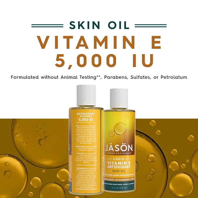 JASON Vitamin E 5, 000 IU Moisturizing Body Oil, - Image 2