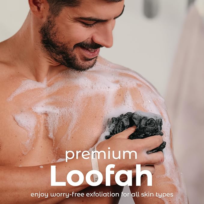 MainBasics Bath Shower Loofah Sponge Pouf Body Scrubber Exfoliator Body Wash - Image 2