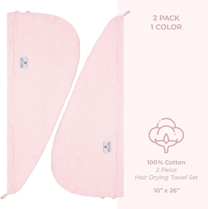 American Soft Linen 100% Cotton Hair Towels - Image 4